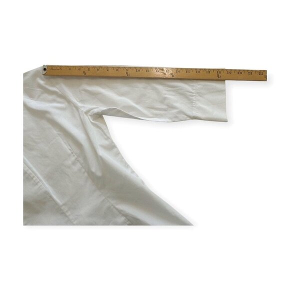 Vintage 90s White Cotton Button Down Shirt Italy AND Size 46 L Never Worn - Picture 11 of 11